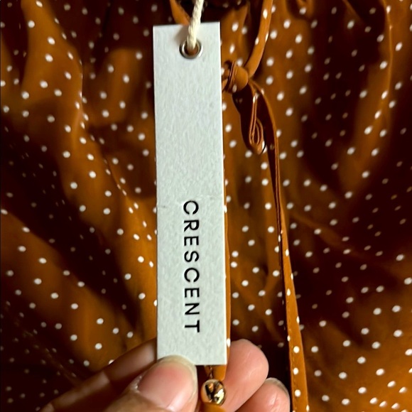 Crescent Brown Polka Dot Women's Shorts - Picture 4 of 7